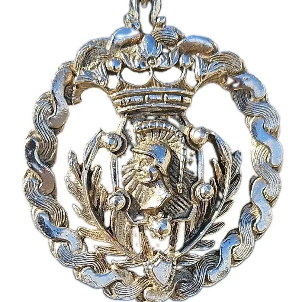 Castle core pendant with chain knights Camelot statement